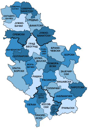 Srbija- okrug